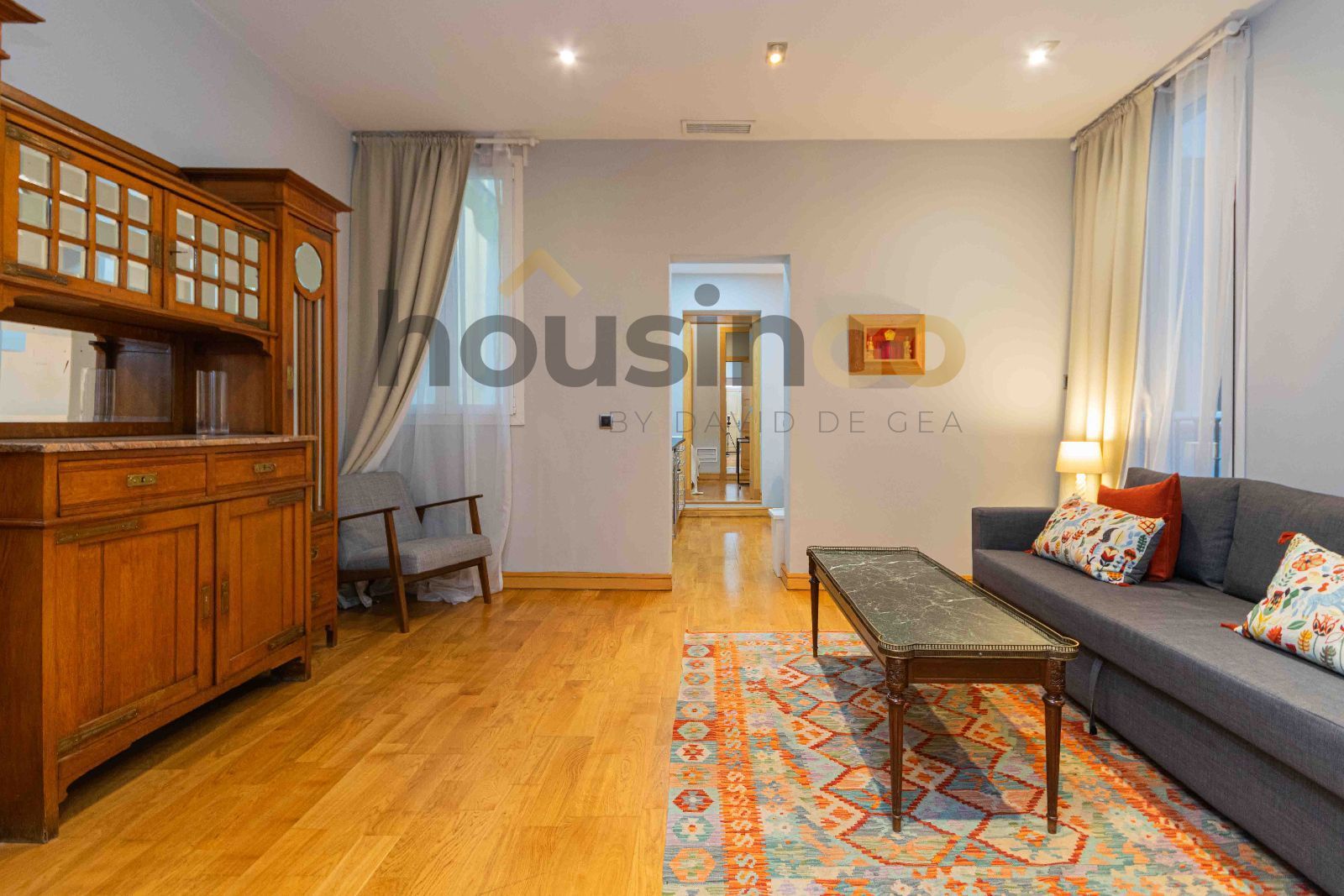 Sala d'estar de Pis en venda en  Madrid Capital amb Aire condicionat, Calefacció i Parquet