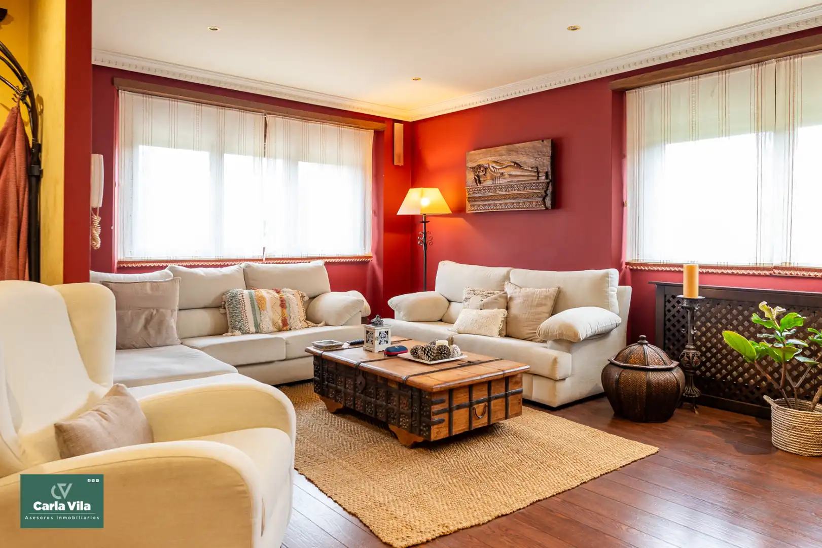 Living room of Houses for sale in Lugo  with Heating, Private garden and Parquet flooring