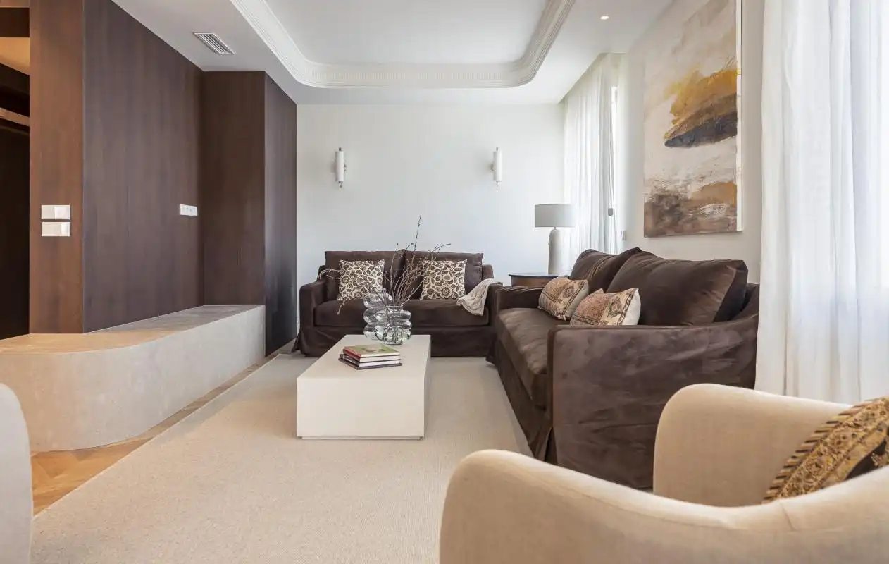 Sala d'estar de Àtic en venda en Madrid amb Aire condicionat, Calefacció i Jardí privat