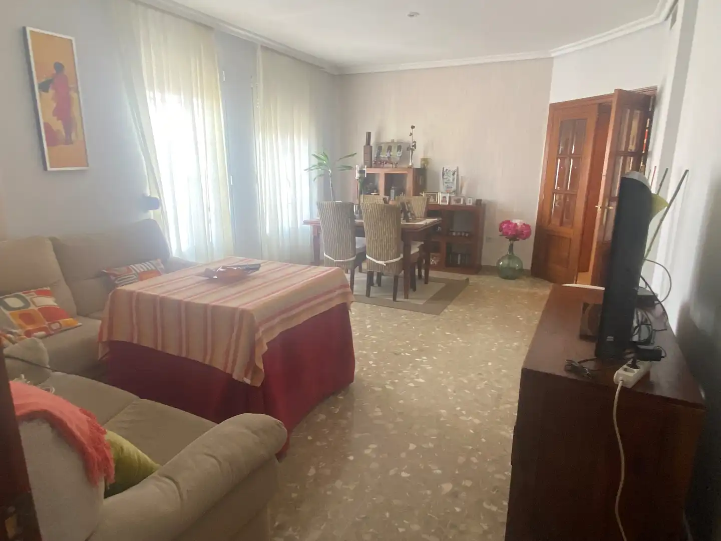 Sala d'estar de Pis de lloguer en Badajoz amb Aire condicionat, Calefacció i Moblat