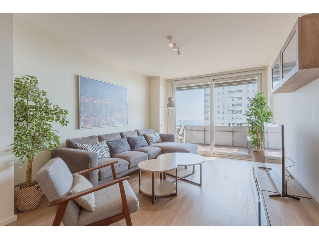 Living room of Flat to rent in  Barcelona Capital  with Air Conditioner, Furnished and Balcony