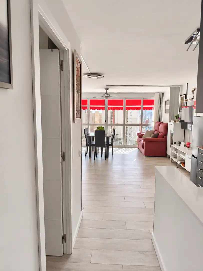 Sala d'estar de Apartament en venda en Benidorm amb Aire condicionat, Terrassa i Moblat