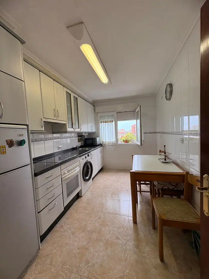 Kitchen of Flat for sale in Gijón   with Heating, Parquet flooring and Furnished