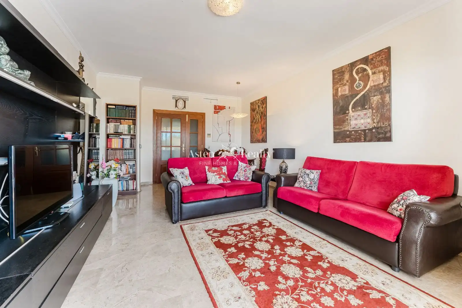 Wohnzimmer von Wohnung zum Verkauf in Santiago del Teide mit Klimaanlage, Privatgarten und Terrasse