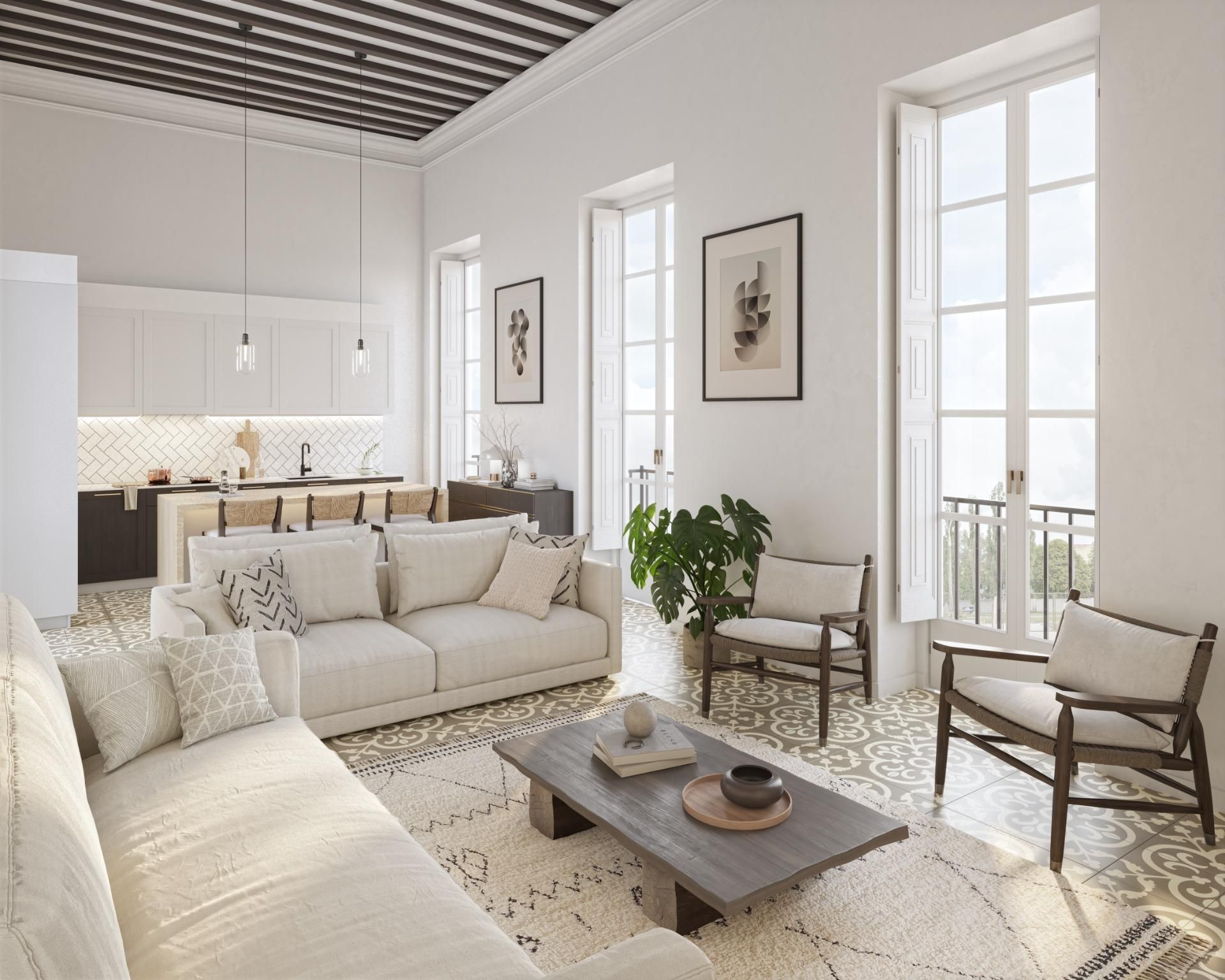 Sala d'estar de Apartament en venda en El Puerto de Santa María amb Aire condicionat