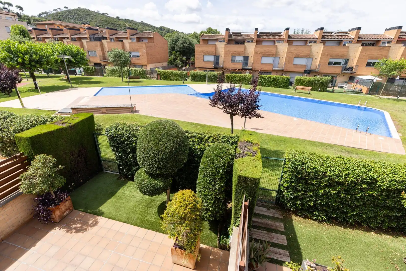 Jardí de Casa adosada en venda en Sant Fost de Campsentelles amb Calefacció, Jardí privat i Terrassa