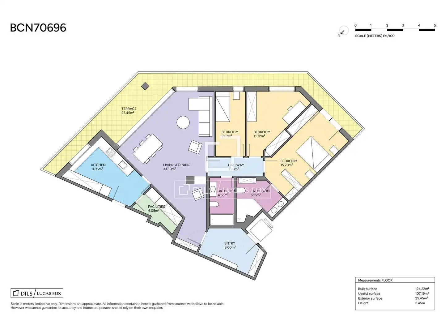 Flat for sale in Barcelona  with Air Conditioner, Heating and Parquet flooring
