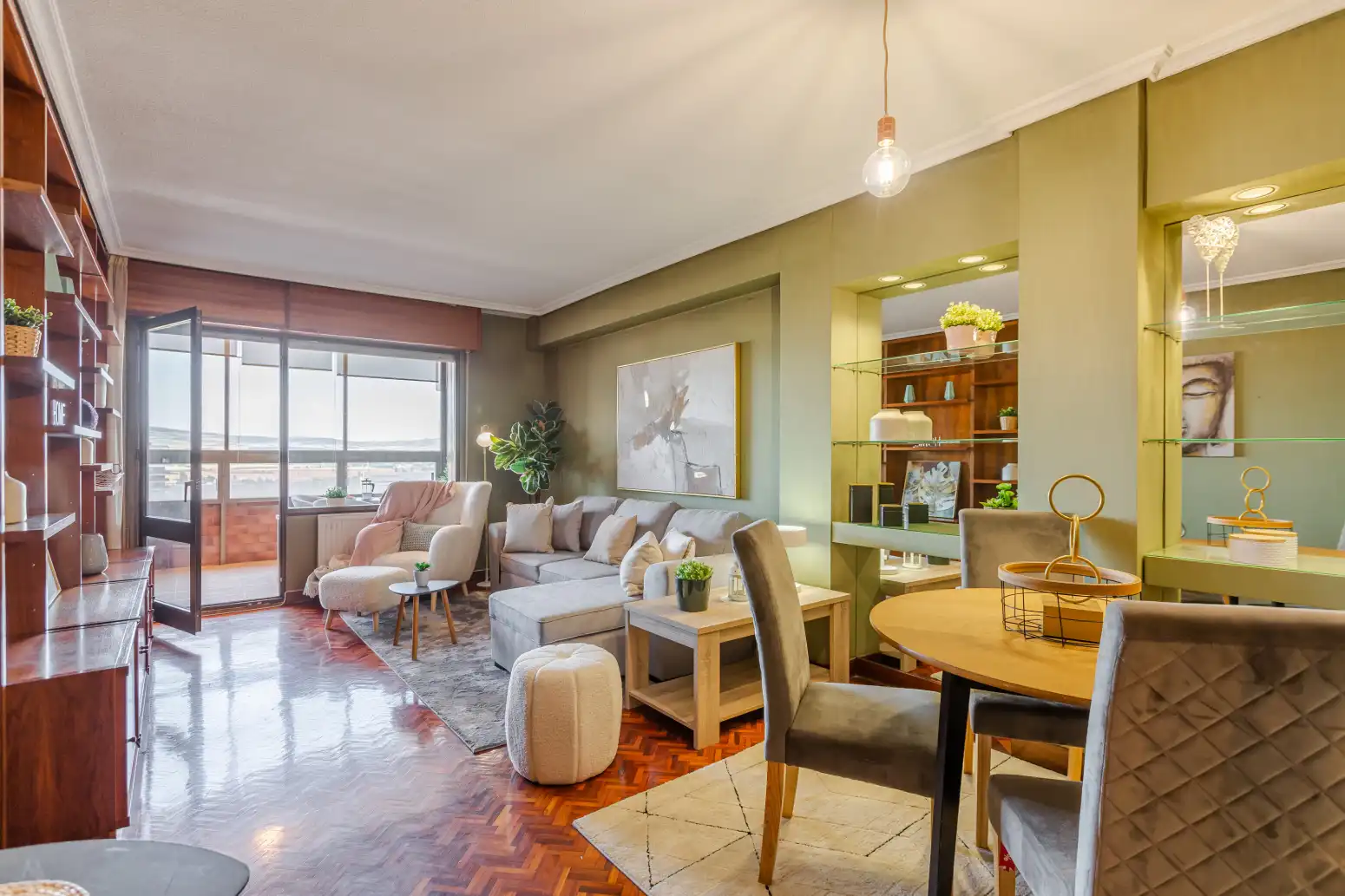 Sala de estar de Ático en venta en  Pamplona / Iruña con Parquet y Terraza