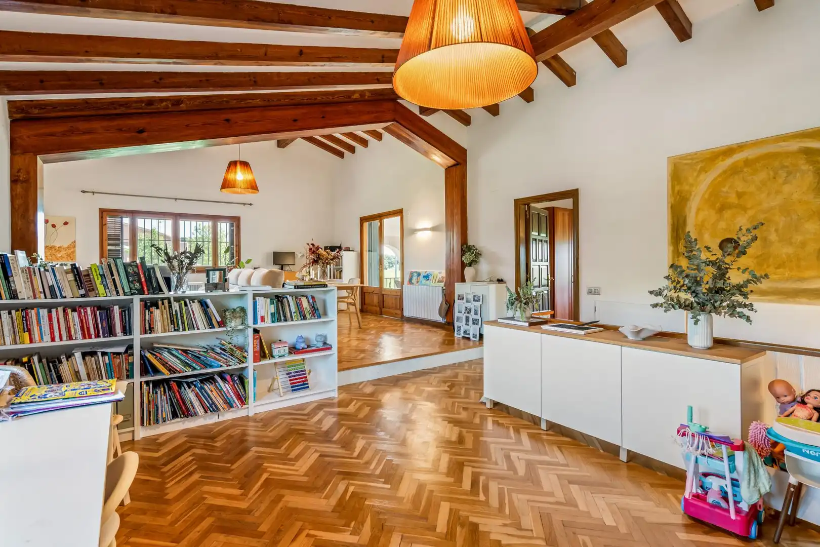 Sala d'estar de Casa o xalet en venda en Cardedeu amb Calefacció, Jardí privat i Terrassa