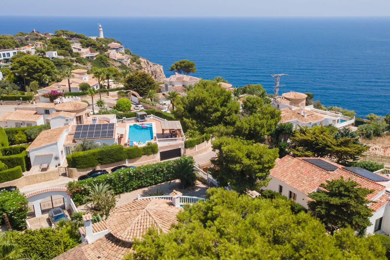 Vista exterior de Casa o chalet en venta en Jávea / Xàbia con Jardín privado, Terraza y Piscina
