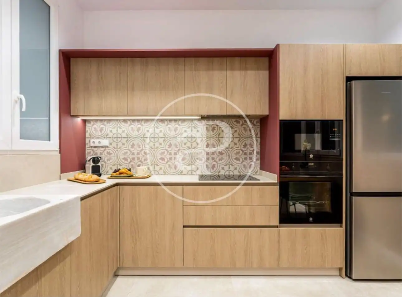 Cocina de Piso de alquiler en Valencia con Aire acondicionado, Calefacción y Terraza