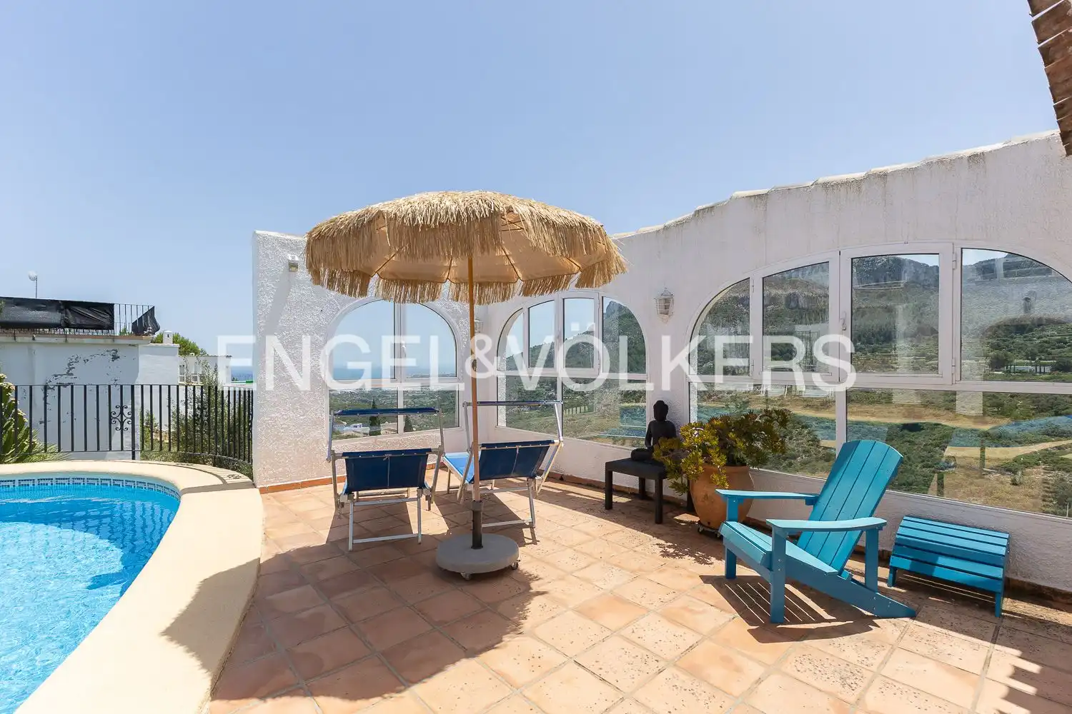 Terraza de Casa o chalet en venta en Dénia con Calefacción, Jardín privado y Piscina