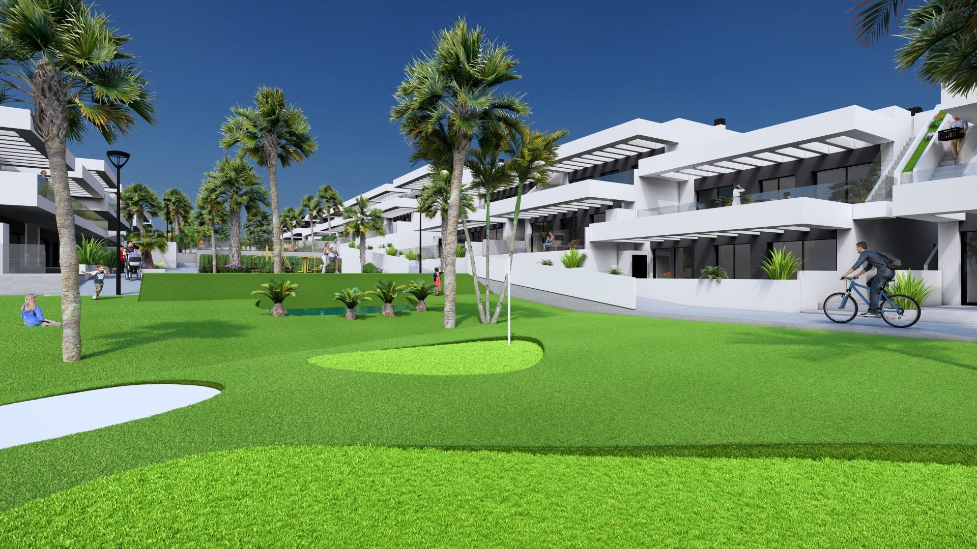 Garden of Flat for sale in Algorfa  with Air Conditioner, Heating and Private garden