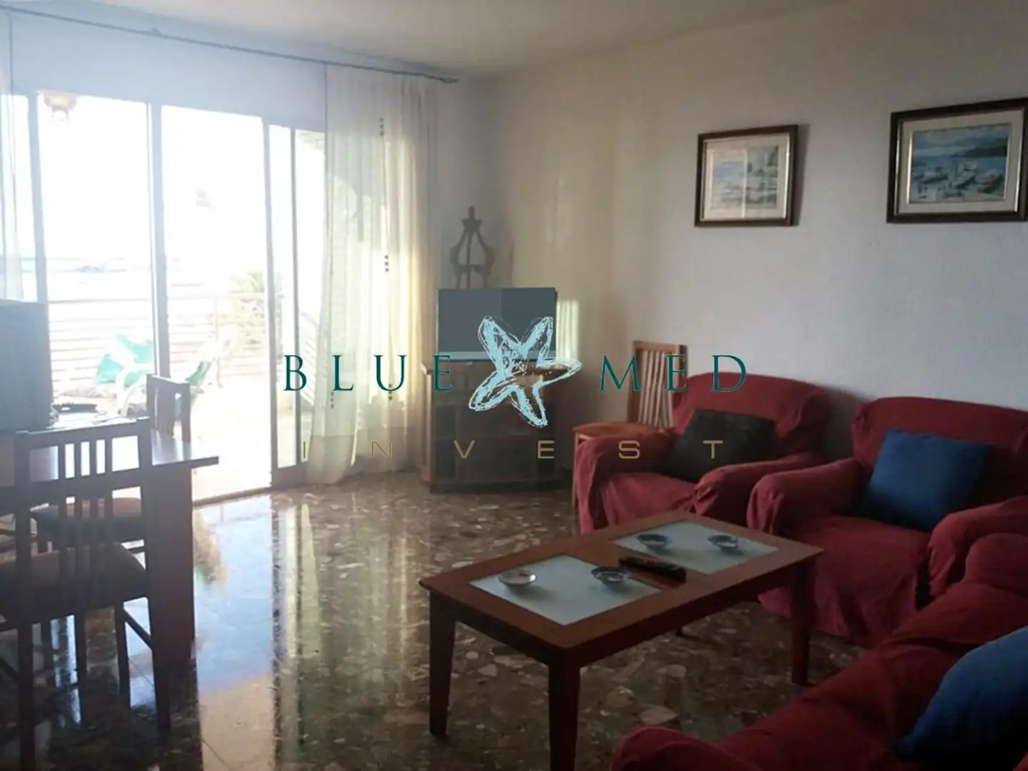 Sala d'estar de Pis en venda en Mazarrón amb Terrassa, Moblat i Balcó