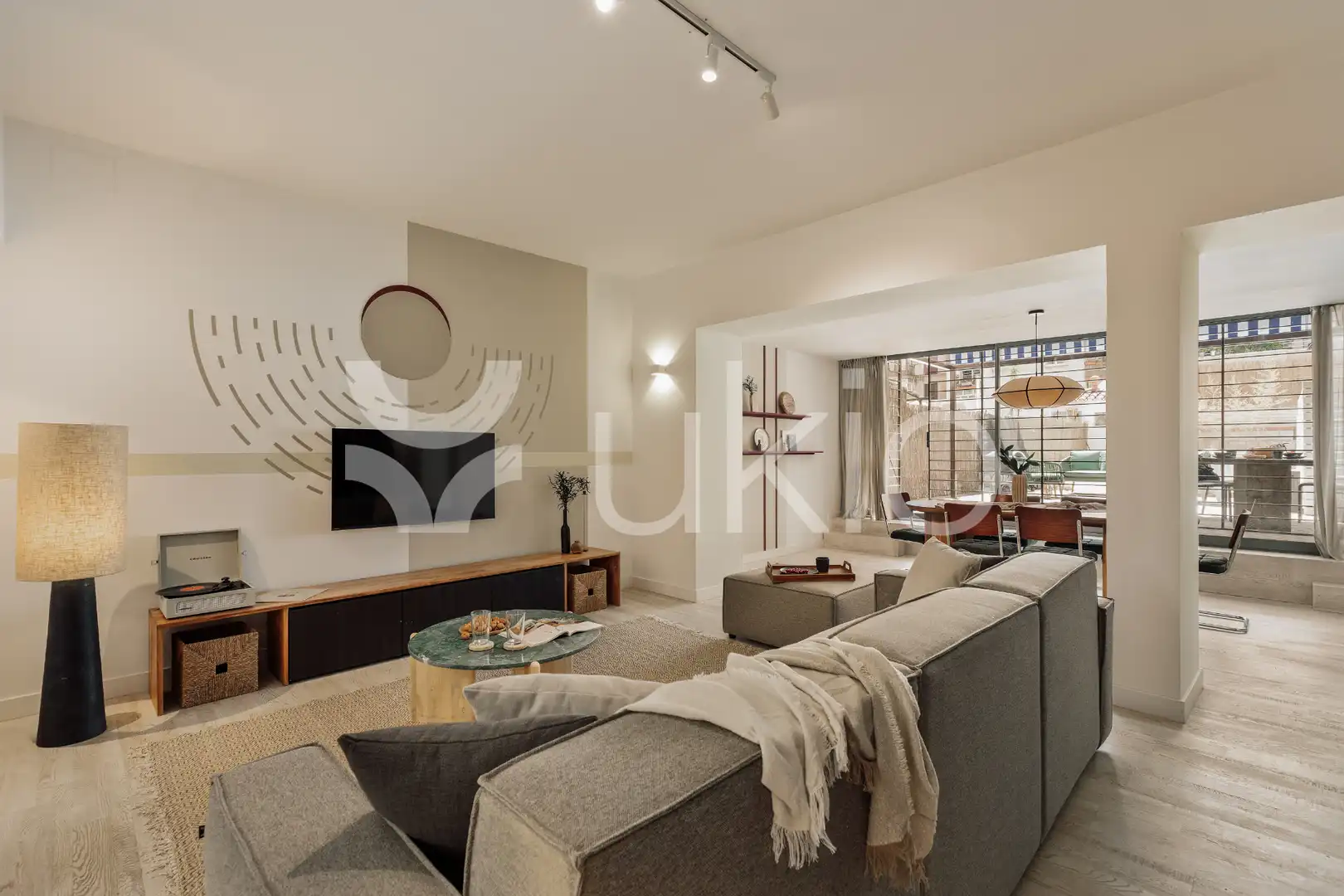 Sala d'estar de Apartament de lloguer en Barcelona amb Aire condicionat, Calefacció i Moblat