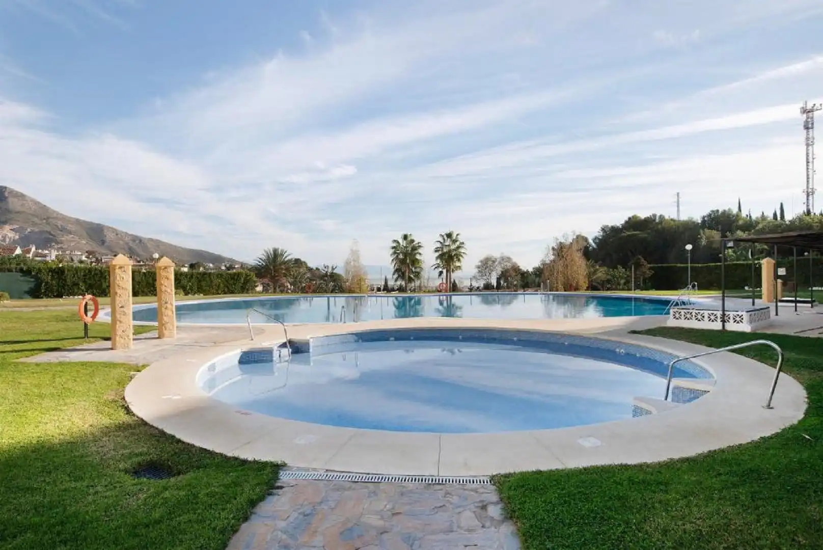 Swimming pool of Attic for sale in Benalmádena  with Air Conditioner, Parquet flooring and Terrace