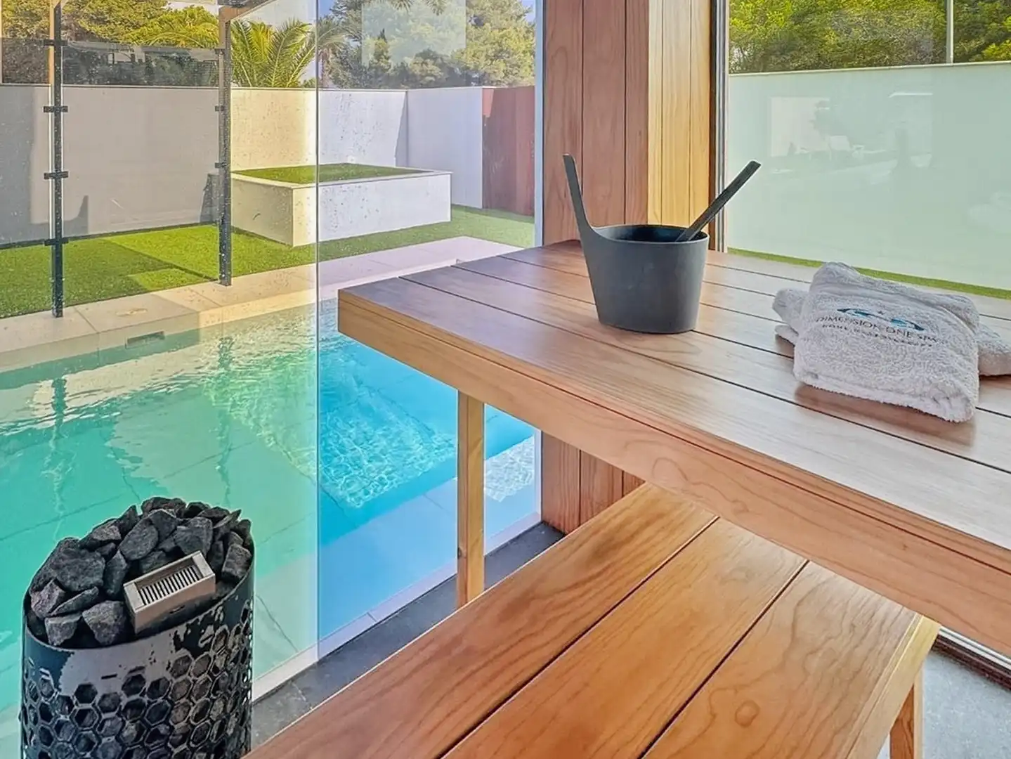 Swimming pool of Houses for sale in Vera  with Air Conditioner, Heating and Private garden