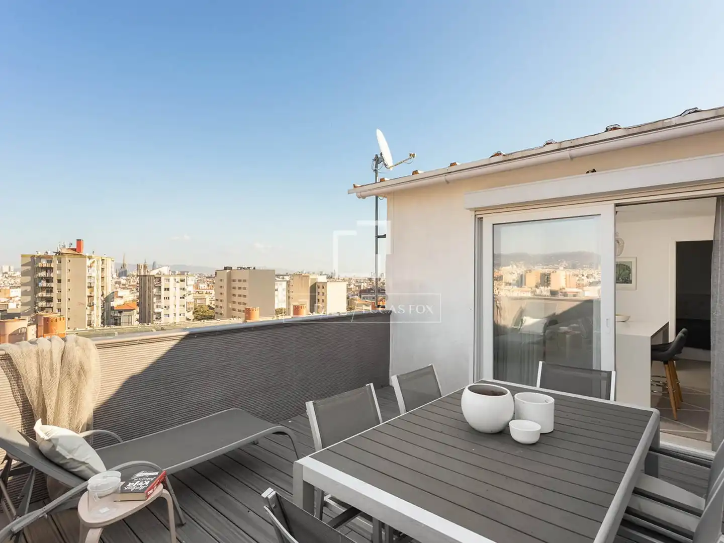 Terraza de Ático de alquiler en Barcelona con Aire acondicionado, Calefacción y Terraza