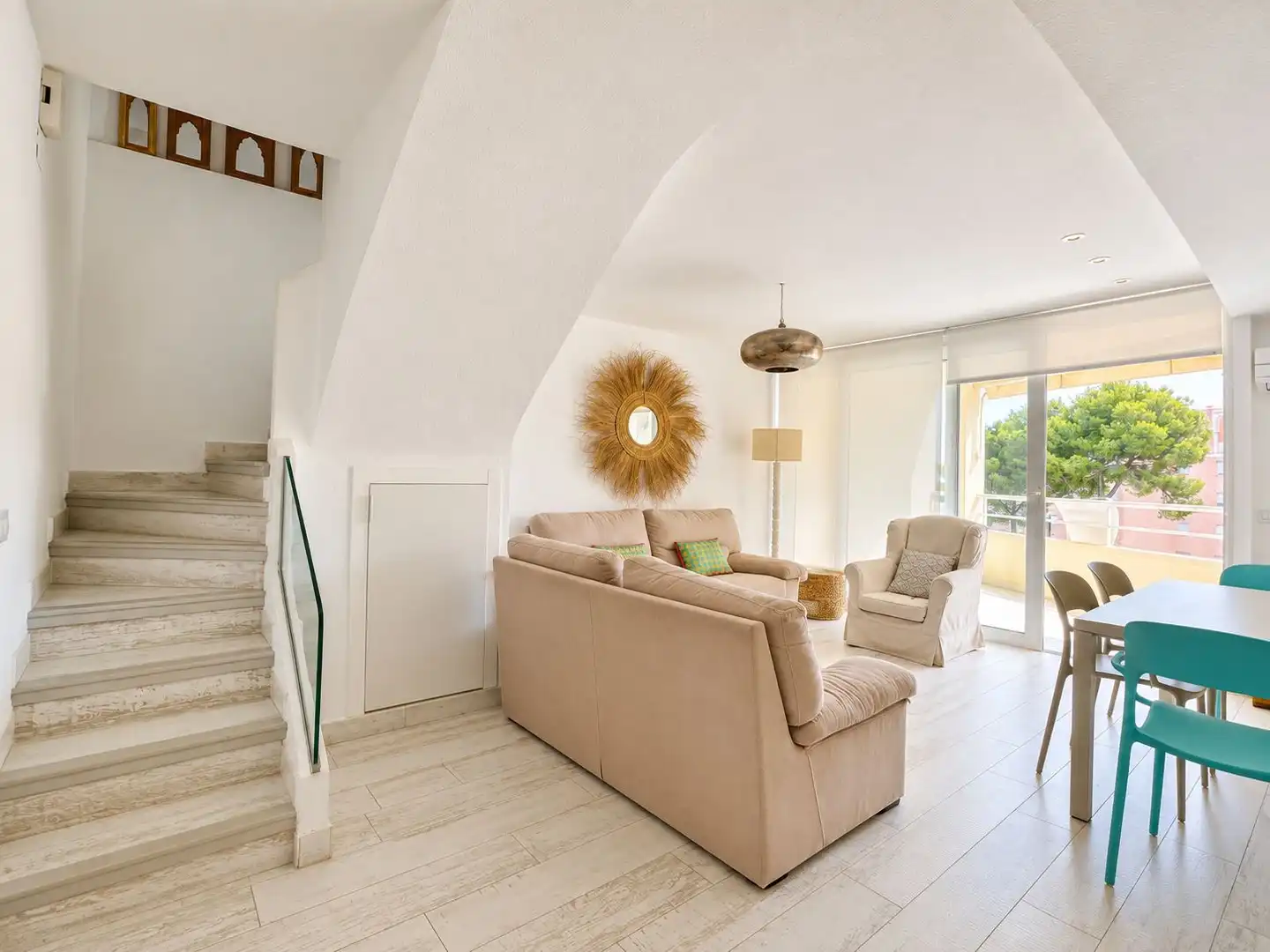 Sala de estar de Apartamento en venta en Jávea / Xàbia con Aire acondicionado, Jardín privado y Terraza
