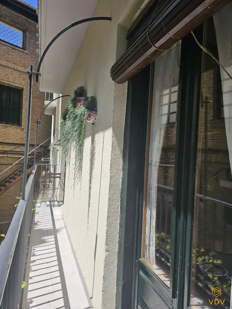 Balcony of Apartments for sale in  Pamplona / Iruña  with Heating, Parquet flooring and Furnished