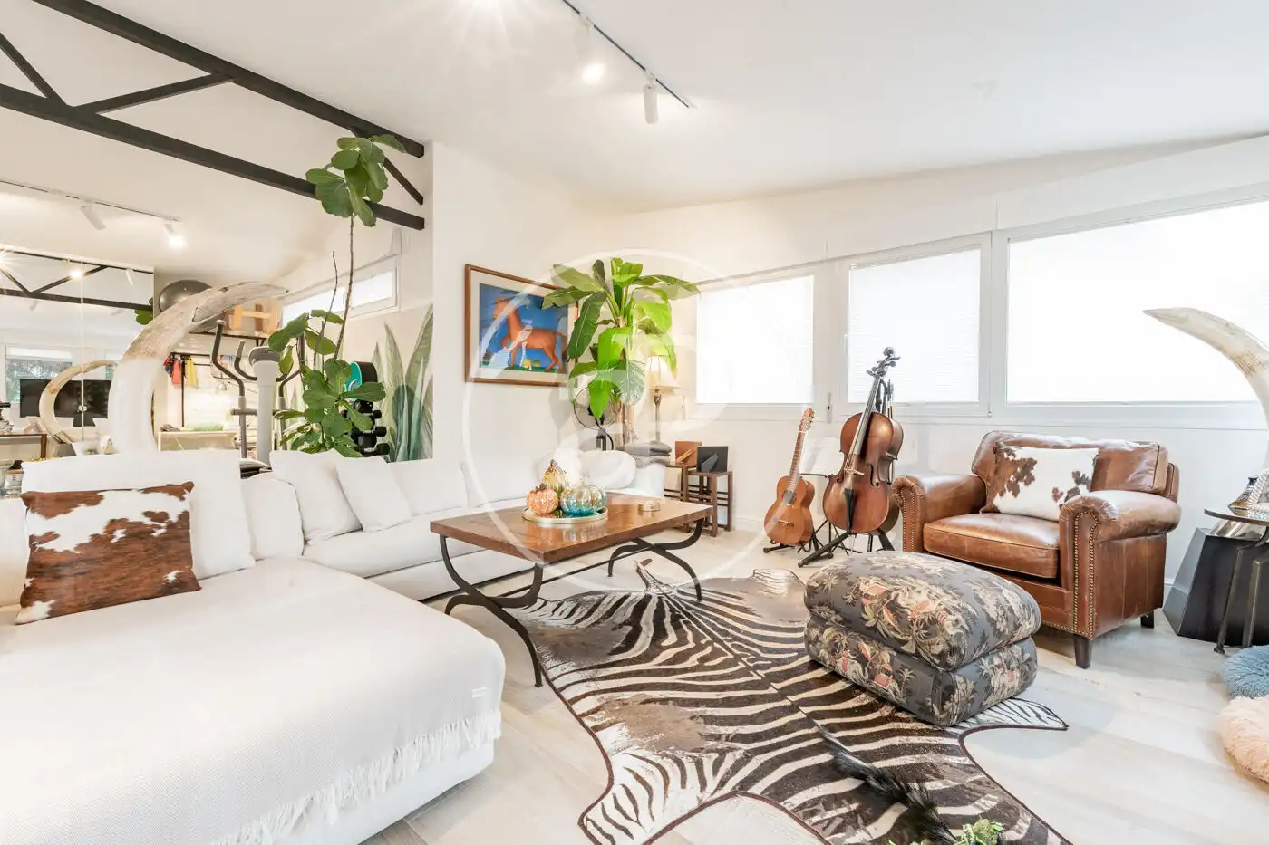 Wohnzimmer von Haus oder Chalet zum Verkauf in Madrid mit Klimaanlage, Heizung und Privatgarten