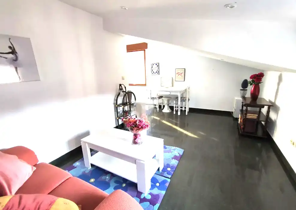 Sala d'estar de Pis de lloguer en Vigo  amb Parquet i Moblat