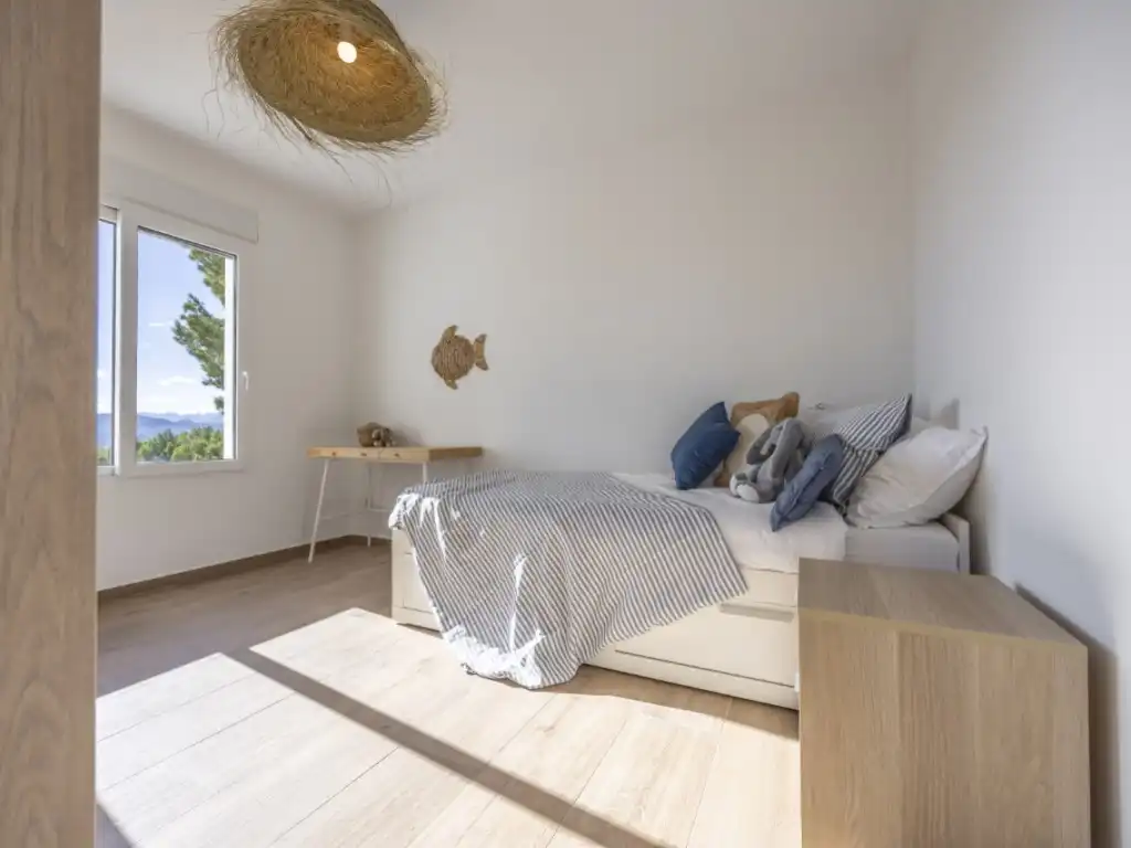 Bedroom of Houses for sale in Jávea / Xàbia  with Air Conditioner, Terrace and Swimming Pool