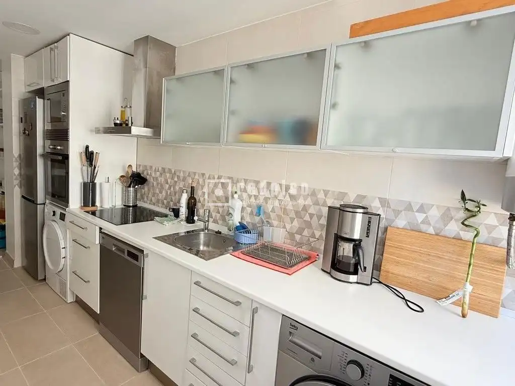 Küche von Wohnung zur Miete in Málaga mit Parkett, Terrasse und Möbliert