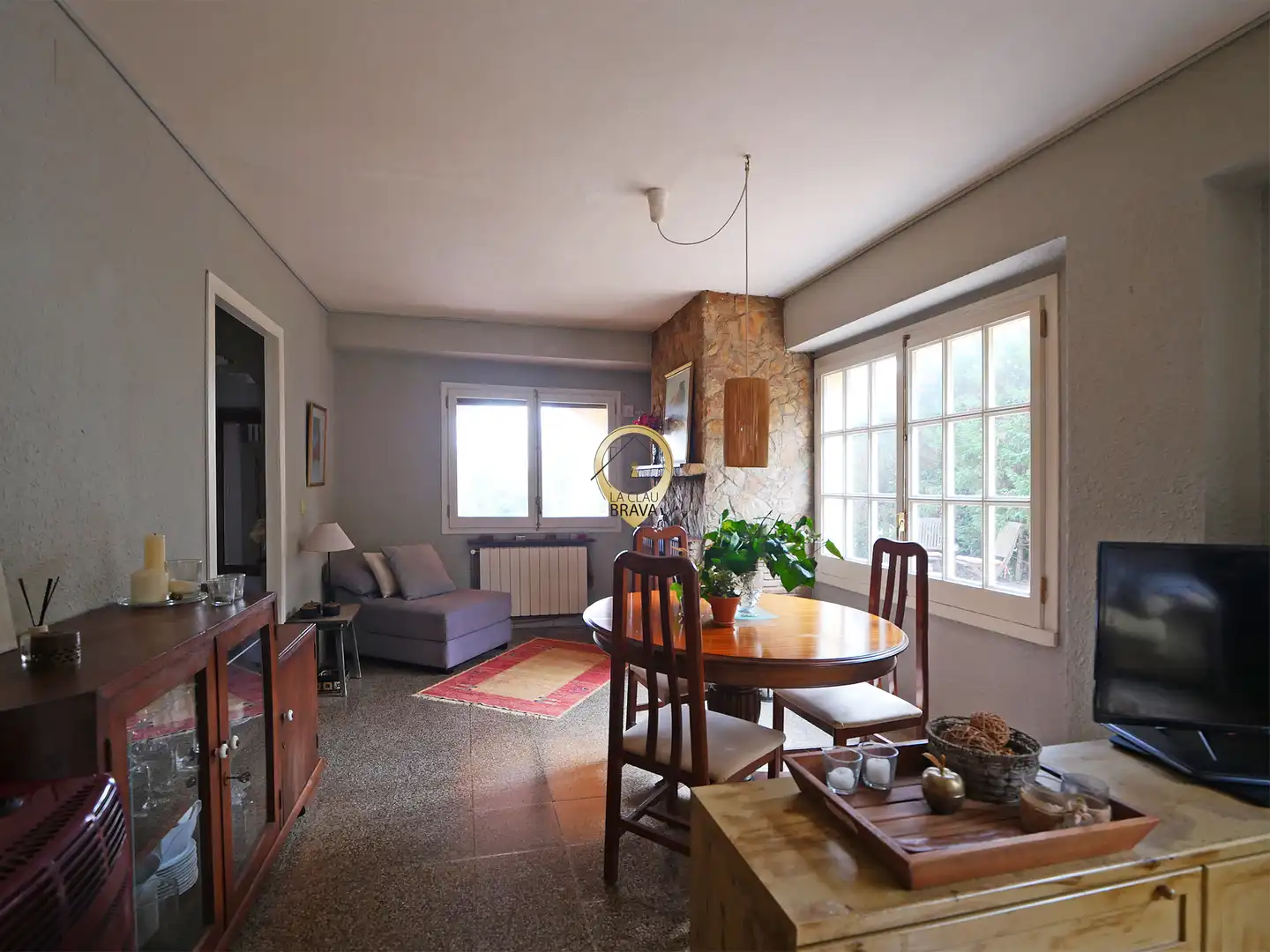 Sala d'estar de Casa o xalet en venda en Santa Coloma de Farners amb Aire condicionat, Calefacció i Jardí privat
