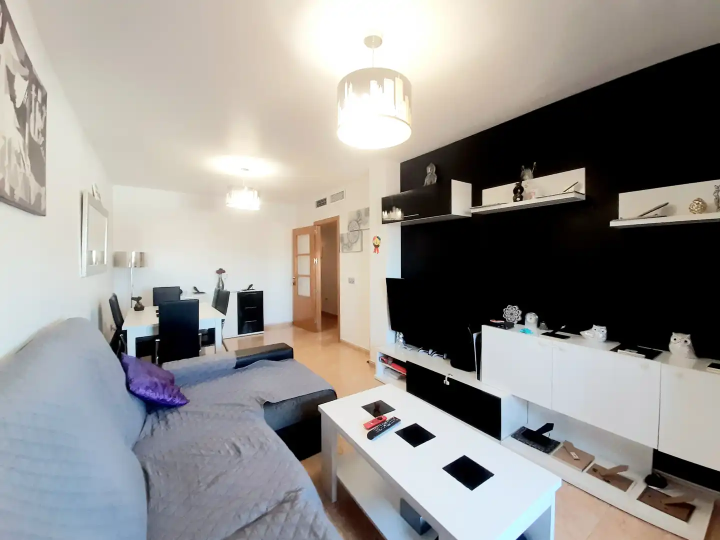 Wohnzimmer von Dachboden zum Verkauf in Archena mit Klimaanlage, Heizung und Terrasse