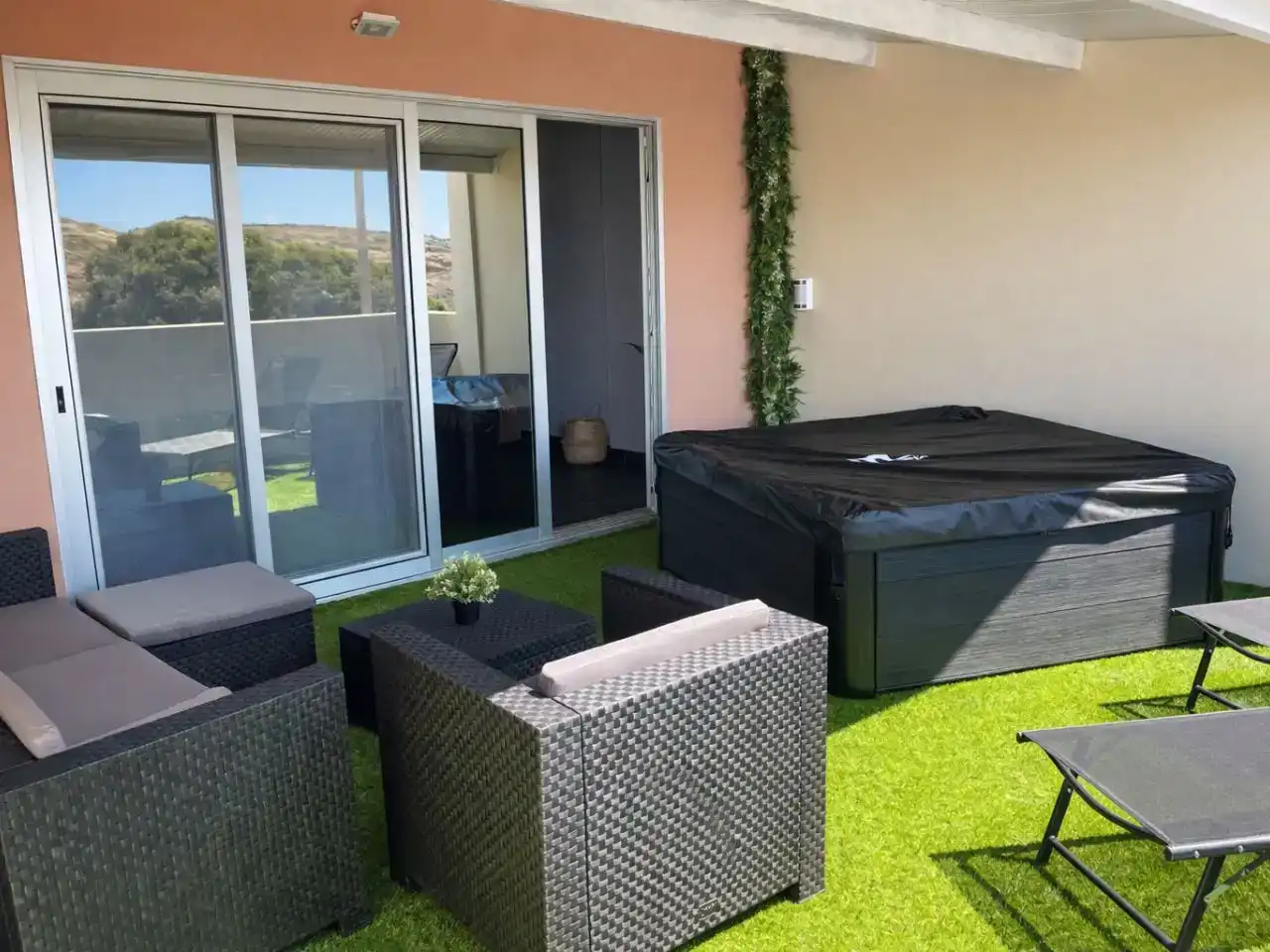 Terrasse von Haus oder Chalet zur Miete in Arico mit Klimaanlage, Privatgarten und Abstellraum