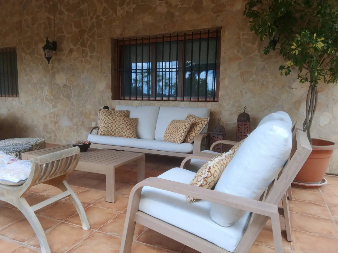 Terrassa de Casa o xalet en venda en Tibi amb Aire condicionat, Jardí privat i Parquet