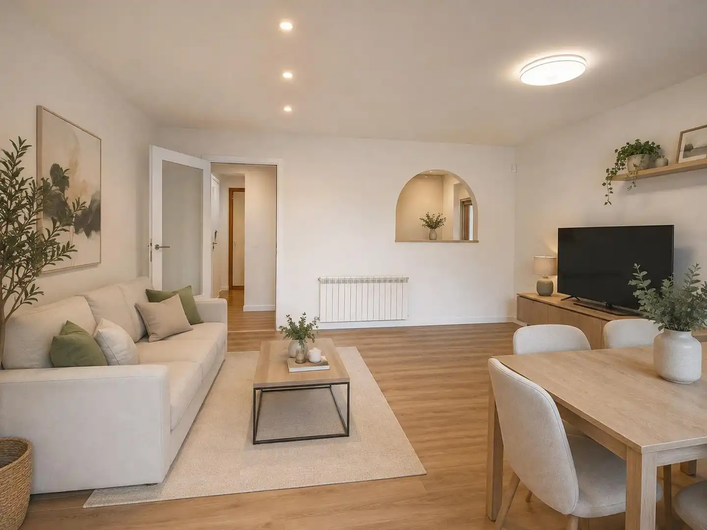 Sala de estar de Piso en venta en Terrassa con Calefacción, Parquet y Terraza