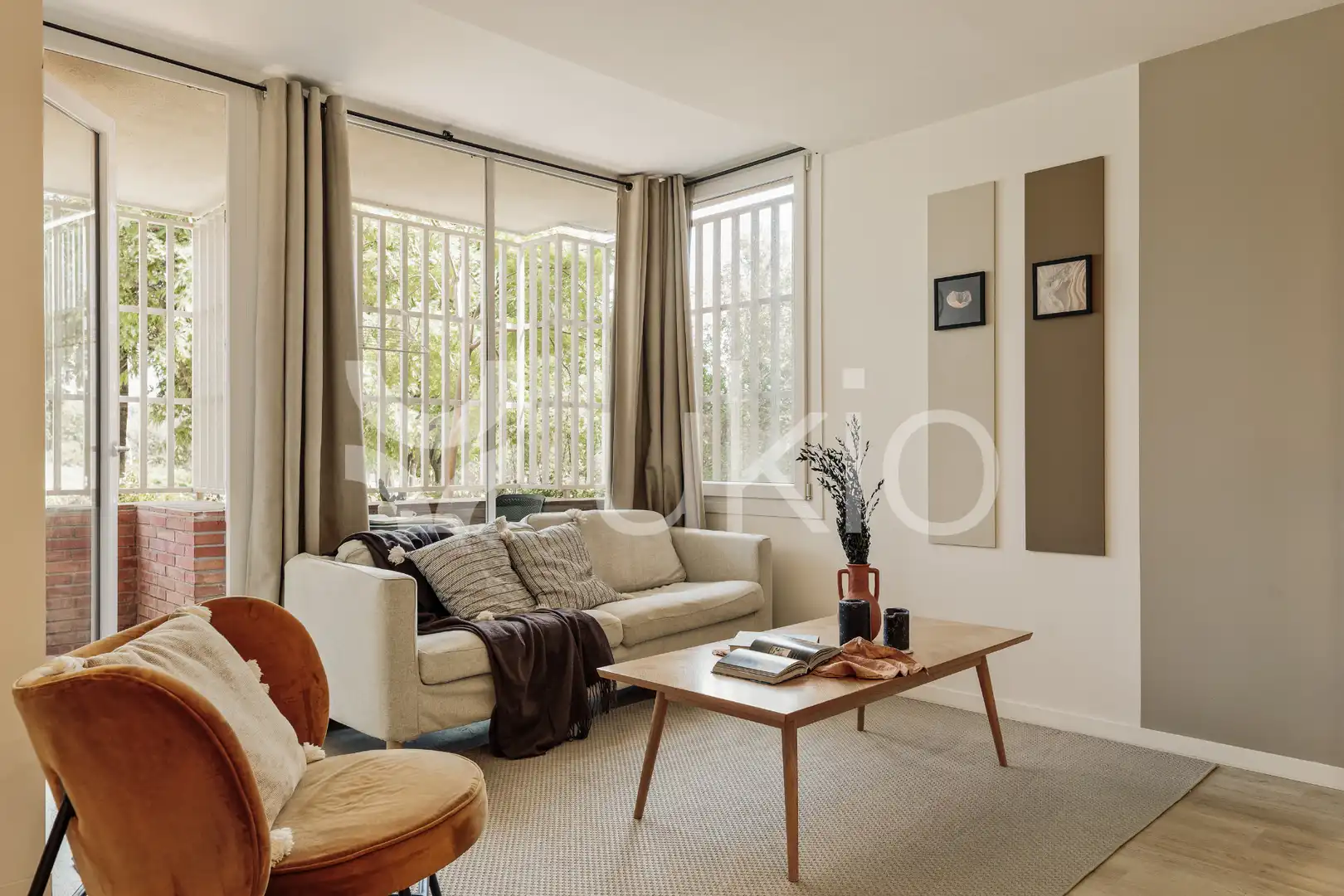 Sala d'estar de Apartament de lloguer en Barcelona amb Aire condicionat, Calefacció i Terrassa