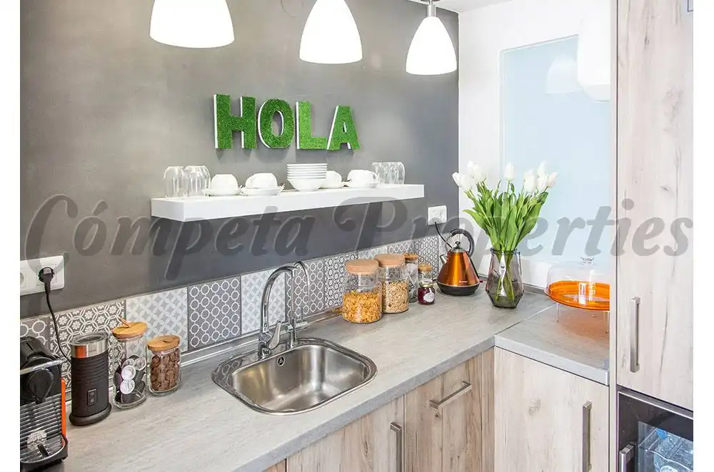 Cocina de Casa o chalet en venta en Cómpeta con Aire acondicionado, Terraza y Amueblado