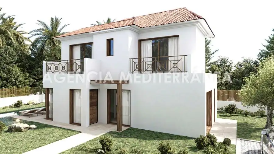Exterior view of Houses for sale in Dénia  with Air Conditioner, Private garden and Terrace