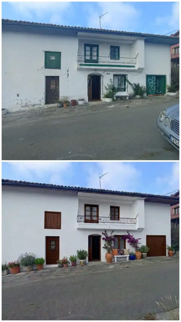 Vista exterior de Casa o xalet en venda en Alfoz de Lloredo amb Jardí privat, Terrassa i Traster