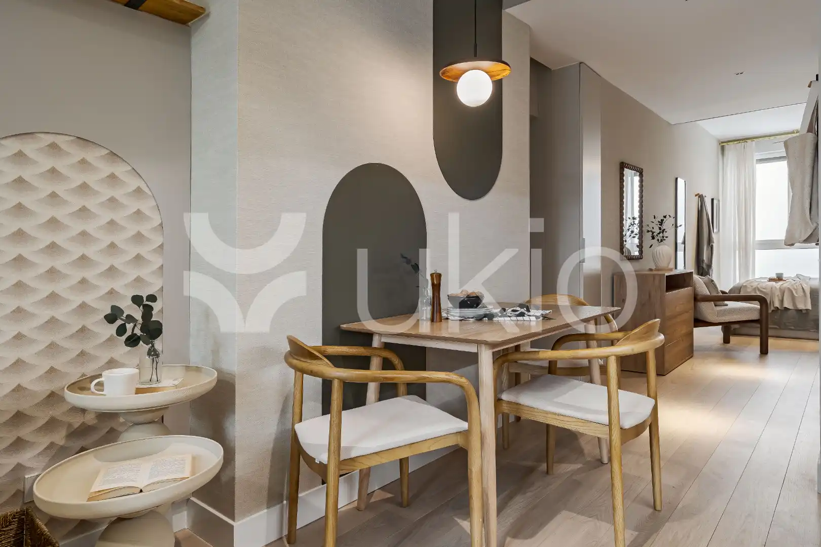 Dining room of Apartments for rent in Madrid  with Heating, Furnished and Oven