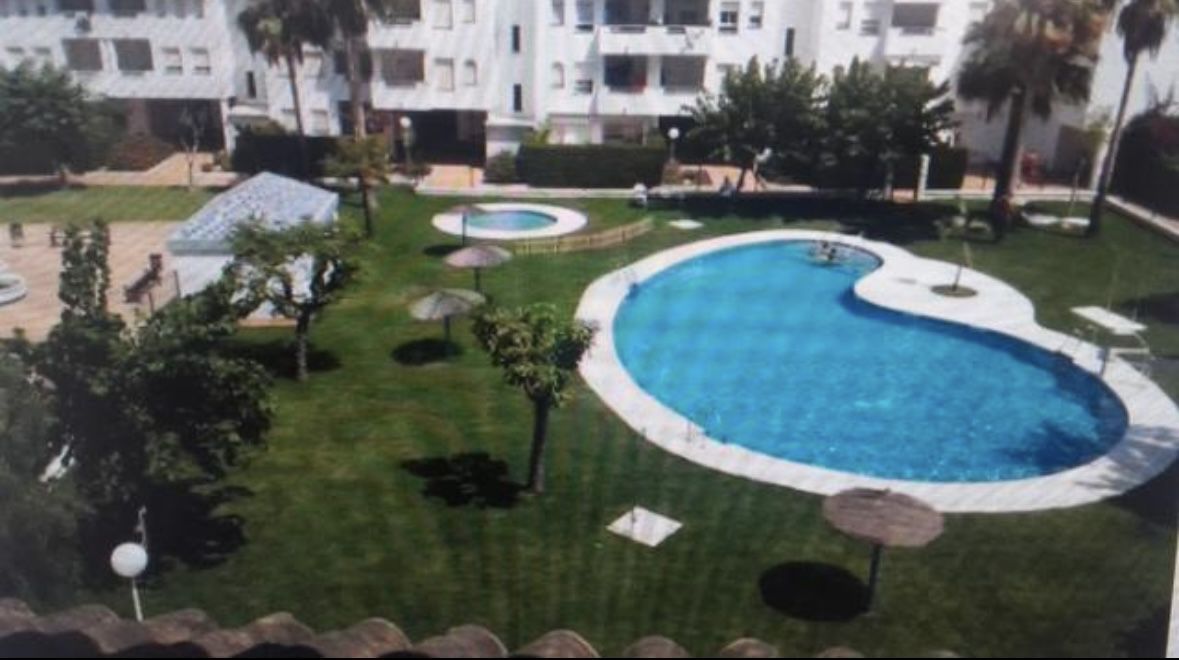 Swimming pool of Flat for sale in La Antilla  with Terrace, Storage room and Furnished