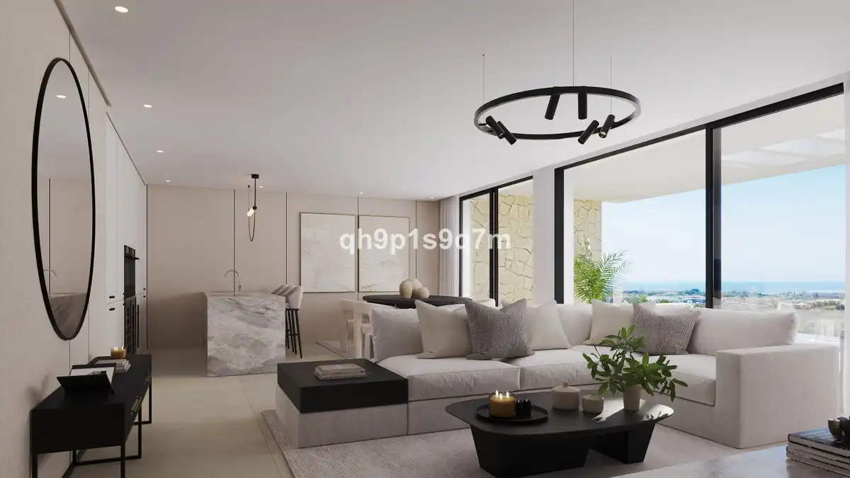 Sala d'estar de Pis en venda en Estepona amb Aire condicionat, Terrassa i Moblat