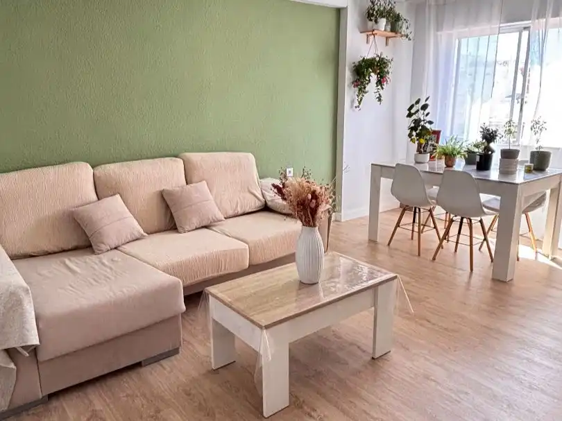 Wohnzimmer von Wohnung zur Miete in Castellón de la Plana / Castelló de la Plana mit Möbliert, Ofen und Waschmaschine
