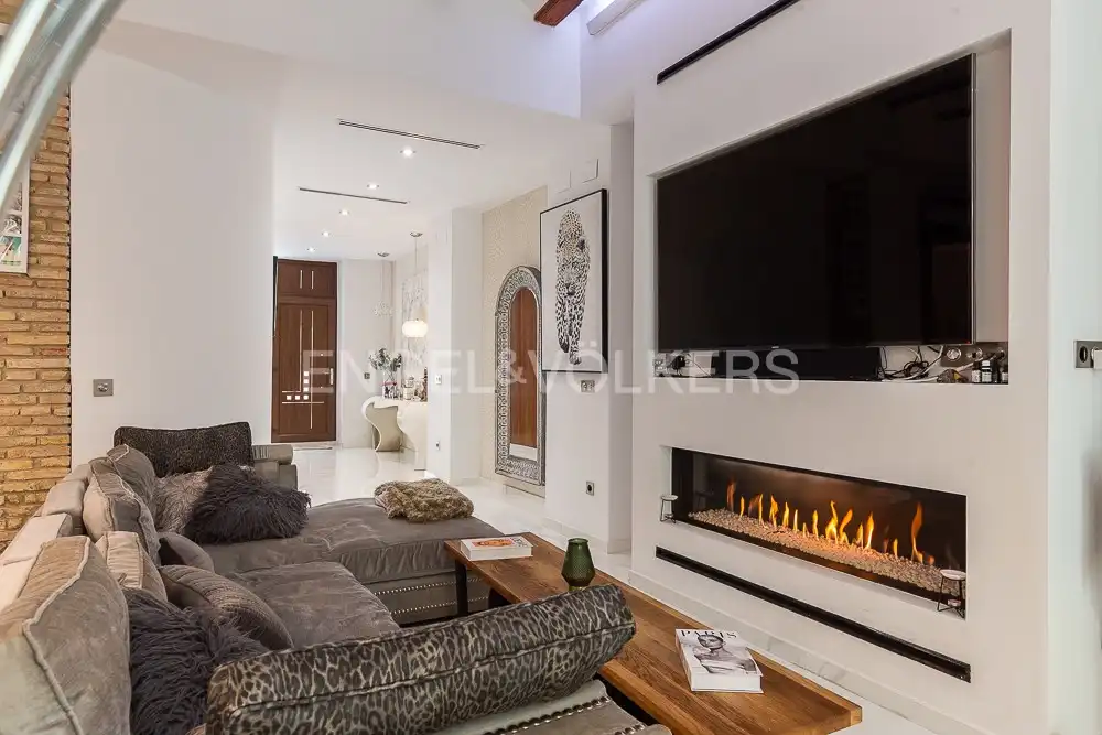 Sala d'estar de Apartament de lloguer en Valencia amb Aire condicionat, Calefacció i Terrassa