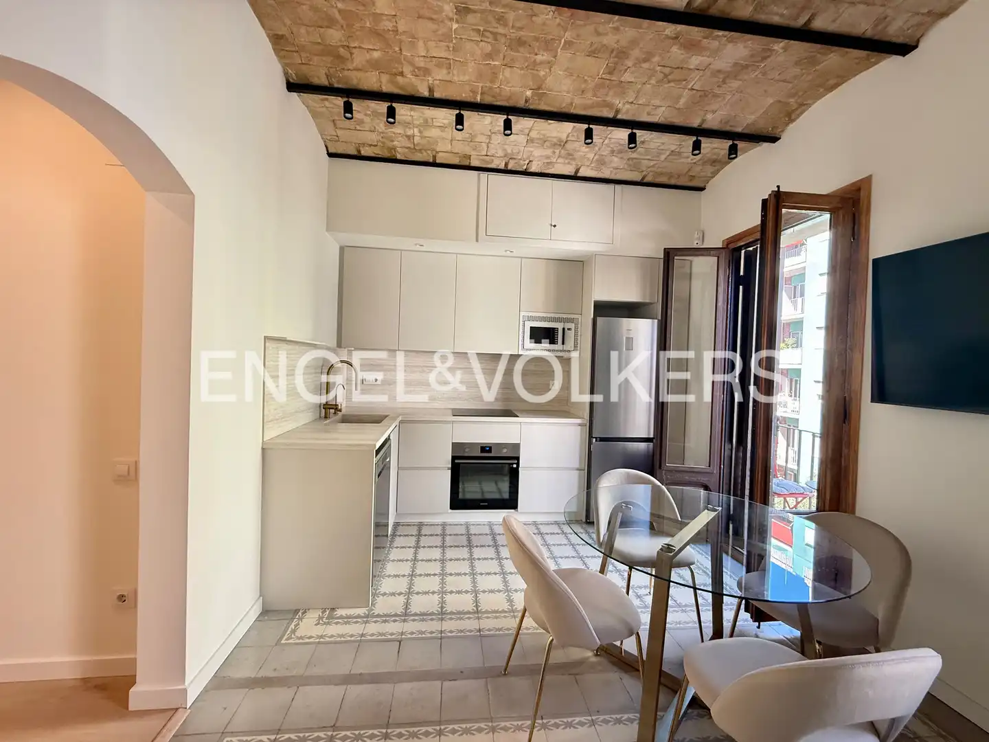 Kitchen of Flat for rent in Barcelona  with Air Conditioner, Heating and Parquet flooring