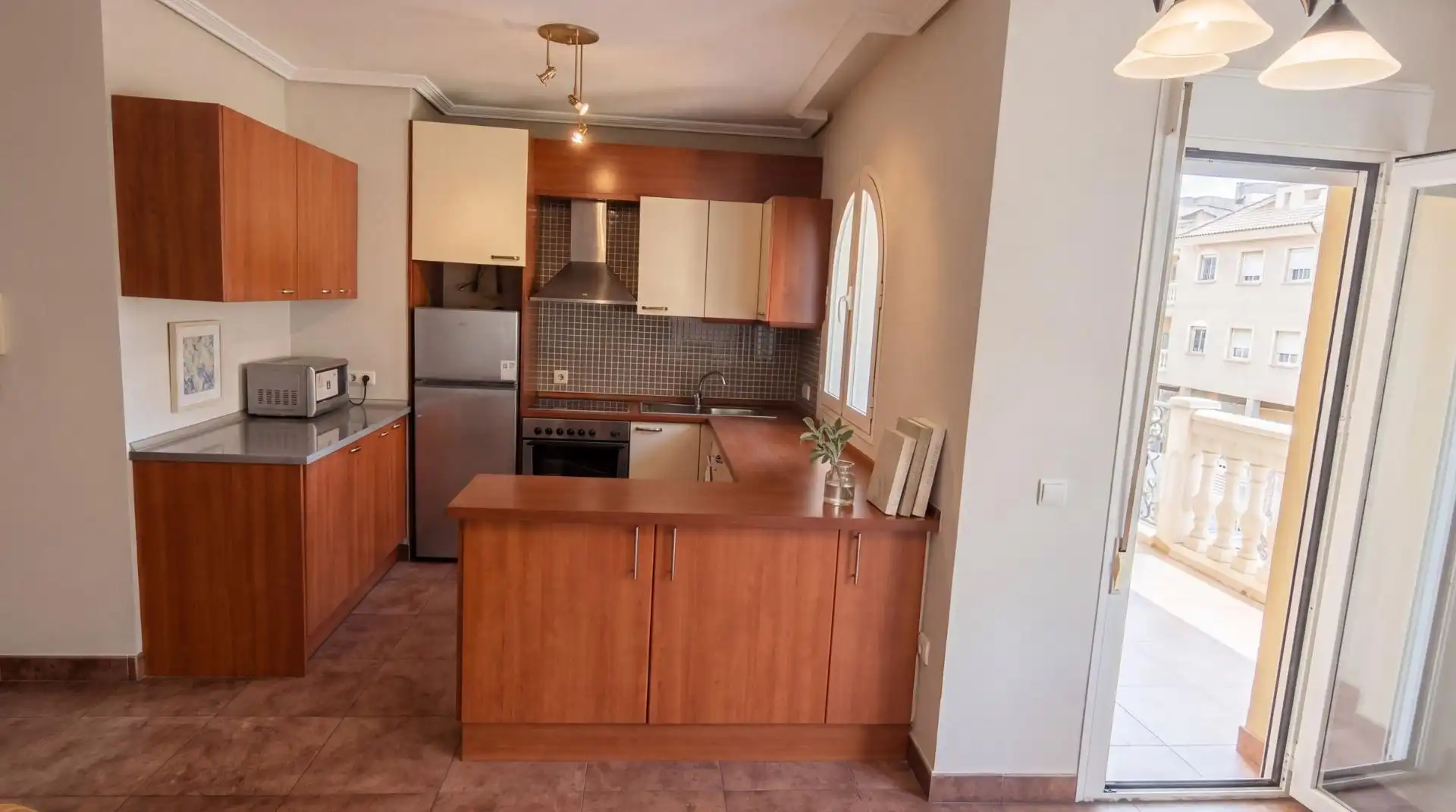 Cocina de Apartamento en venta en Roquetas de Mar con Aire acondicionado, Calefacción y Terraza