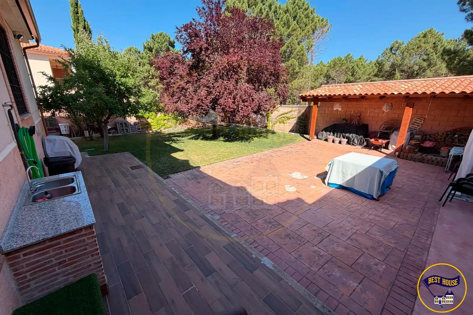 Terrassa de Casa adosada en venda en Chillarón de Cuenca amb Calefacció, Jardí privat i Terrassa