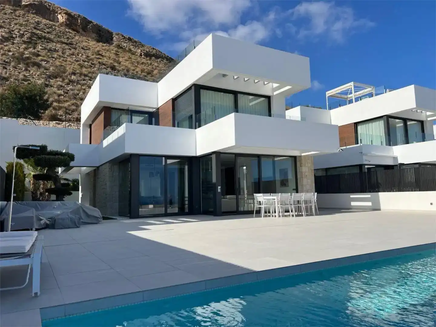 Vista exterior de Casa o chalet de alquiler en Benidorm con Aire acondicionado, Jardín privado y Trastero