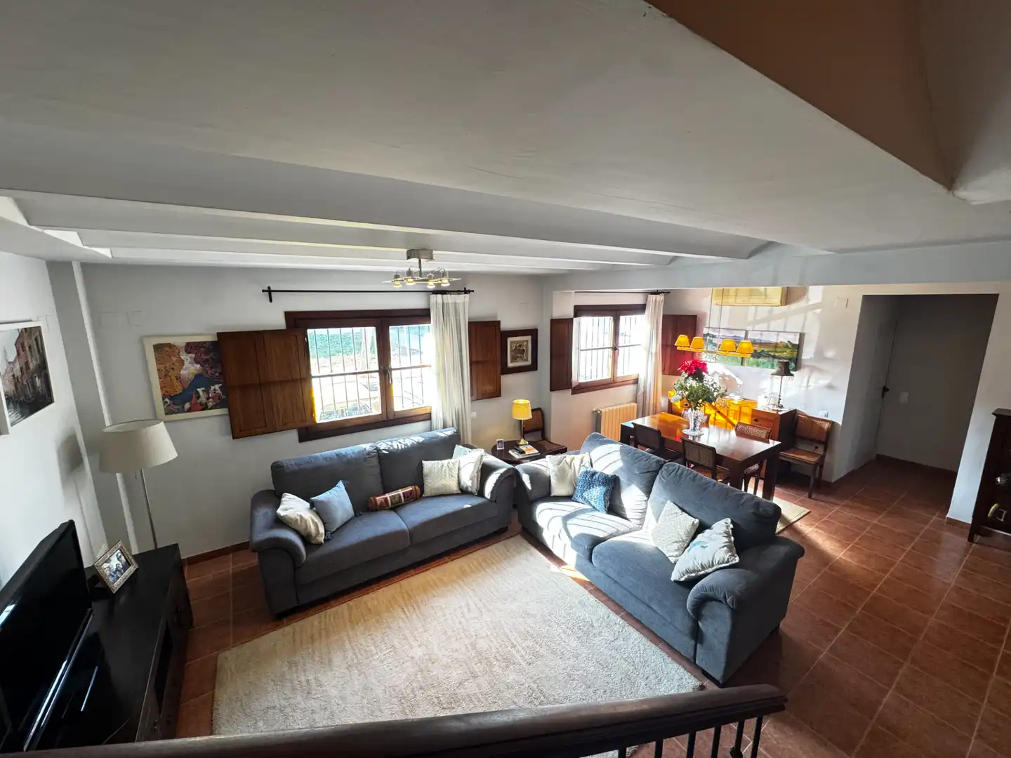 Wohnzimmer von Einfamilien-Reihenhaus zum Verkauf in Canet d'En Berenguer mit Klimaanlage, Heizung und Terrasse