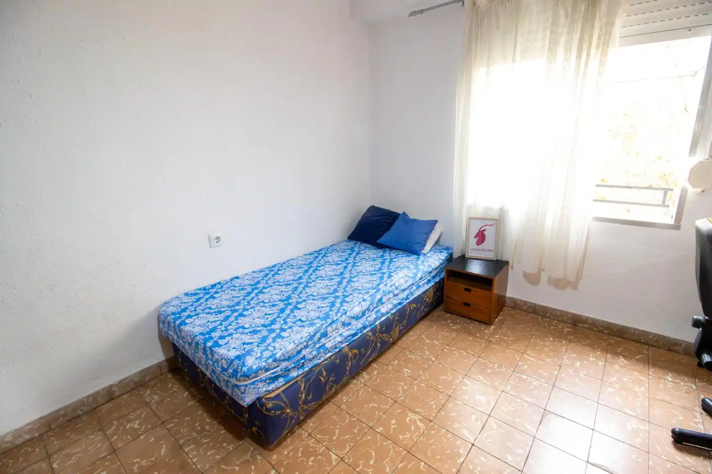 Schlafzimmer von Wohnung zur Miete in Valencia mit Möbliert