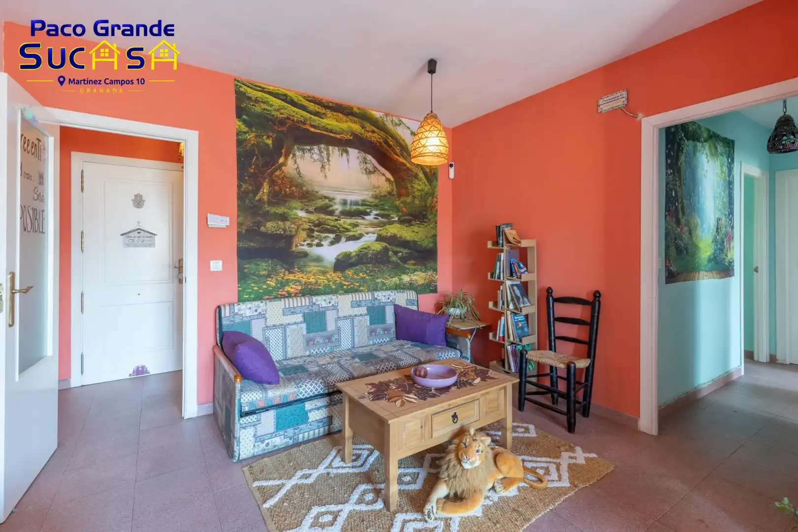 Living room of Flat for sale in Granada  with Heating, Terrace and Furnished