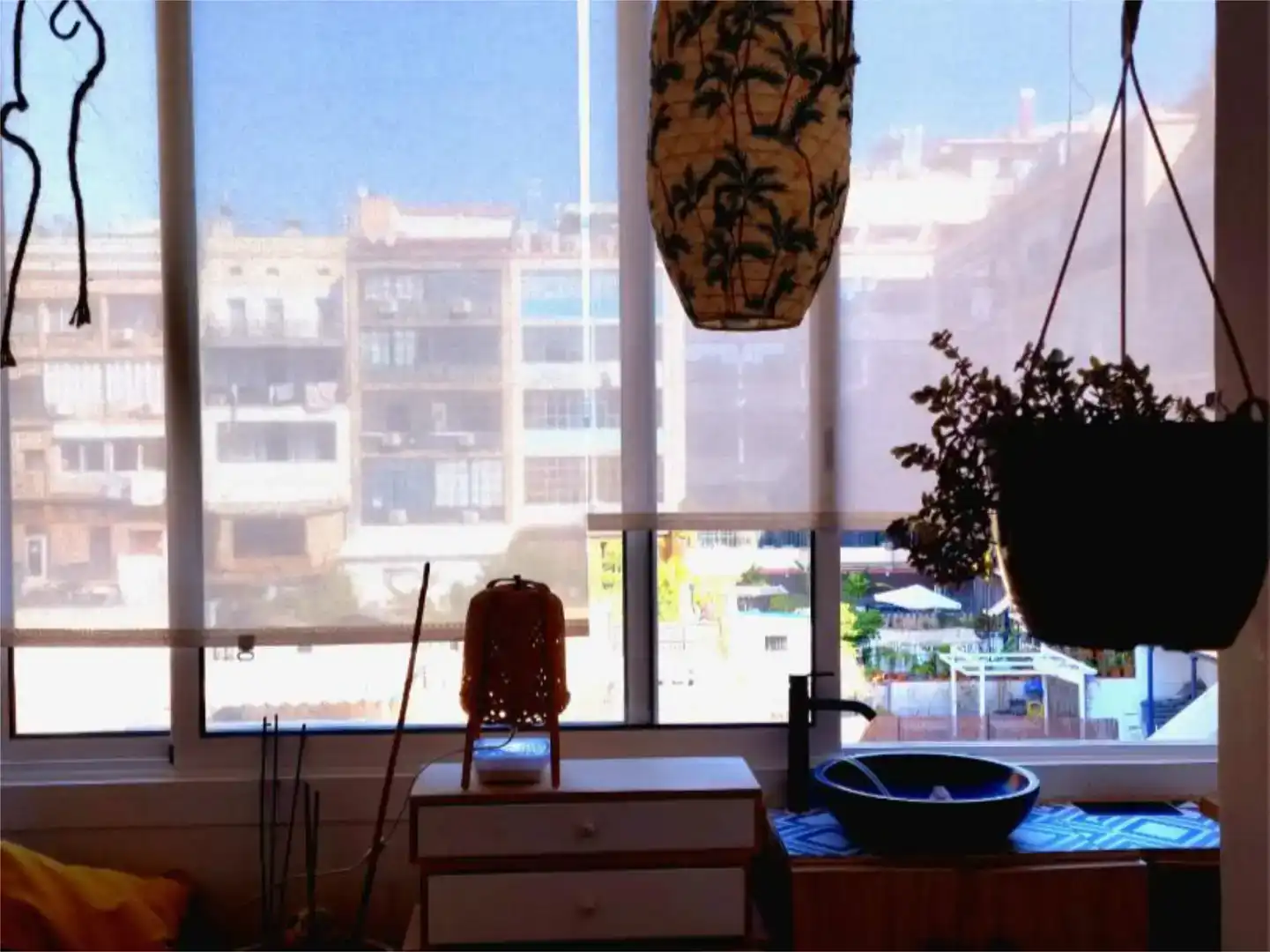 Terrassa de Apartament per a compartir en Barcelona amb Aire condicionat, Jardí privat i Parquet